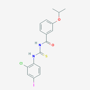 molecular formula C17H16ClIN2O2S B5128573 N-[(2-chloro-4-iodophenyl)carbamothioyl]-3-(propan-2-yloxy)benzamide 