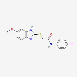 molecular formula C16H14IN3O2S B5128659 N~1~-(4-IODOPHENYL)-2-[(5-METHOXY-1H-1,3-BENZIMIDAZOL-2-YL)SULFANYL]ACETAMIDE 