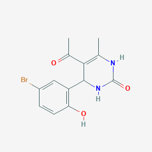 molecular formula C13H13BrN2O3 B5128778 5-Acetyl-4-(5-bromo-2-hydroxyphenyl)-6-methyl-3,4-dihydropyrimidin-2(1 h)-one 