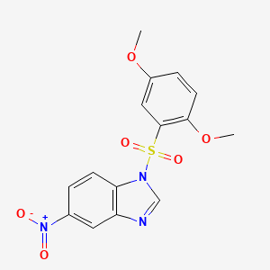 molecular formula C15H13N3O6S B5128959 1-(2,5-Dimethoxyphenyl)sulfonyl-5-nitrobenzimidazole 