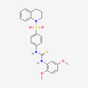 molecular formula C24H25N3O4S2 B5129025 N-[4-(3,4-dihydro-1(2H)-quinolinylsulfonyl)phenyl]-N'-(2,5-dimethoxyphenyl)thiourea 