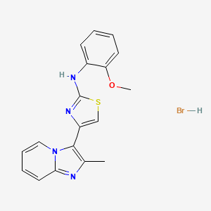 molecular formula C18H17BrN4OS B5129124 N-(2-methoxyphenyl)-4-(2-methylimidazo[1,2-a]pyridin-3-yl)-1,3-thiazol-2-amine;hydrobromide 