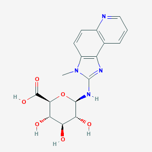 molecular formula C17H18N4O6 B051292 2-Amino-3-methylimidazo-(4,5-f)quinoline N-glucuronide CAS No. 122719-39-5