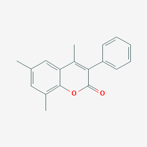 molecular formula C18H16O2 B051293 3-Phenyl-4,6,8-trimethylcoumarin CAS No. 112030-32-7