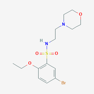molecular formula C14H21BrN2O4S B512940 5-bromo-2-ethoxy-N-(2-morpholinoethyl)benzenesulfonamide CAS No. 898654-47-2