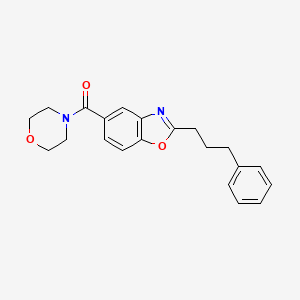 molecular formula C21H22N2O3 B5129480 Morpholin-4-yl-[2-(3-phenylpropyl)-1,3-benzoxazol-5-yl]methanone 