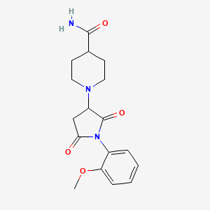 molecular formula C17H21N3O4 B5129503 1-[1-(2-Methoxyphenyl)-2,5-dioxopyrrolidin-3-yl]piperidine-4-carboxamide 