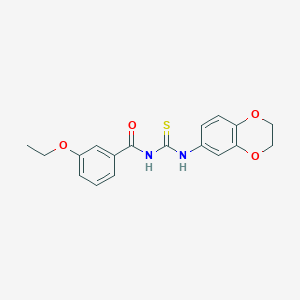 molecular formula C18H18N2O4S B5129642 N-(2,3-dihydro-1,4-benzodioxin-6-ylcarbamothioyl)-3-ethoxybenzamide 