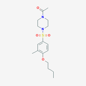 molecular formula C17H26N2O4S B512968 1-Acetyl-4-[(4-butoxy-3-methylphenyl)sulfonyl]piperazine CAS No. 941263-61-2