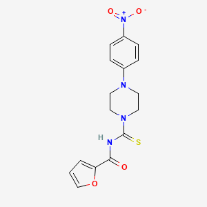 molecular formula C16H16N4O4S B5129980 N-[4-(4-nitrophenyl)piperazine-1-carbothioyl]furan-2-carboxamide 