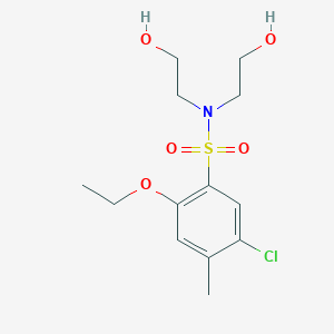 molecular formula C13H20ClNO5S B513009 Bis(2-hydroxyethyl)[(5-chloro-2-ethoxy-4-methylphenyl)sulfonyl]amine CAS No. 942789-34-6