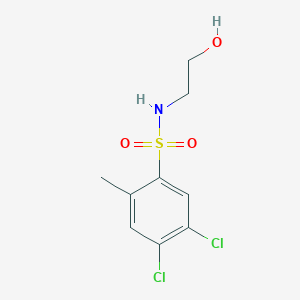 molecular formula C9H11Cl2NO3S B513015 [(4,5-Dichloro-2-methylphenyl)sulfonyl](2-hydroxyethyl)amine CAS No. 942667-66-5