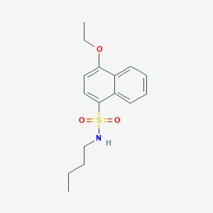 molecular formula C16H21NO3S B513022 N-butyl-4-ethoxy-1-naphthalenesulfonamide CAS No. 941232-70-8