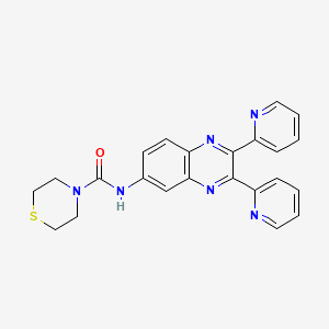 molecular formula C23H20N6OS B5130231 N-(2,3-dipyridin-2-ylquinoxalin-6-yl)thiomorpholine-4-carboxamide 