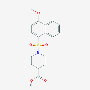 B513029 1-[(4-Methoxy-1-naphthyl)sulfonyl]-4-piperidinecarboxylic acid CAS No. 941009-85-4