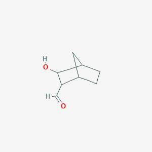 molecular formula C8H12O2 B051304 3-Hydroxybicyclo[2.2.1]heptane-2-carbaldehyde CAS No. 114140-88-4