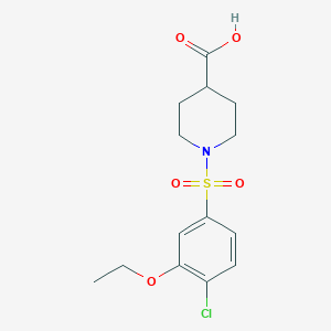 B513041 1-(4-Chloro-3-ethoxybenzenesulfonyl)piperidine-4-carboxylic acid CAS No. 942788-28-5