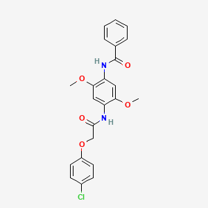 molecular formula C23H21ClN2O5 B5130486 N-(4-{[2-(4-CHLOROPHENOXY)ACETYL]AMINO}-2,5-DIMETHOXYPHENYL)BENZAMIDE 