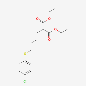 molecular formula C17H23ClO4S B5130777 Diethyl 2-[4-(4-chlorophenyl)sulfanylbutyl]propanedioate 