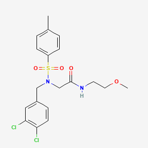 molecular formula C19H22Cl2N2O4S B5130838 N~2~-(3,4-dichlorobenzyl)-N-(2-methoxyethyl)-N~2~-[(4-methylphenyl)sulfonyl]glycinamide 