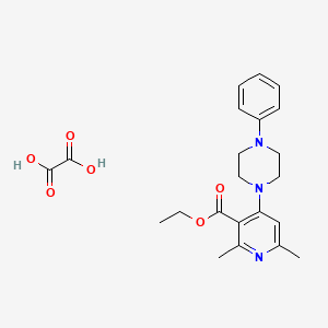 molecular formula C22H27N3O6 B5130875 Ethyl 2,6-dimethyl-4-(4-phenylpiperazin-1-yl)pyridine-3-carboxylate;oxalic acid 