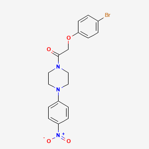 molecular formula C18H18BrN3O4 B5130881 2-(4-Bromophenoxy)-1-[4-(4-nitrophenyl)piperazin-1-yl]ethanone 
