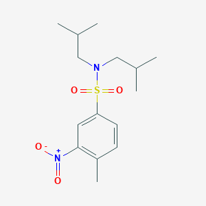 molecular formula C15H24N2O4S B5130901 N,N-DIISOBUTYL-4-METHYL-3-NITRO-1-BENZENESULFONAMIDE 