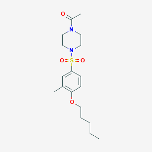 B513112 1-Acetyl-4-[(3-methyl-4-pentyloxyphenyl)sulfonyl]piperazine CAS No. 942702-58-1