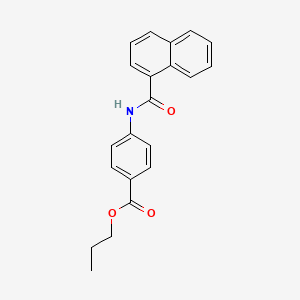 molecular formula C21H19NO3 B5131196 Propyl 4-(naphthalene-1-carbonylamino)benzoate 