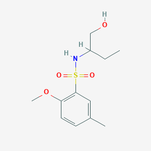 molecular formula C12H19NO4S B513127 N-(1-hydroxybutan-2-yl)-2-methoxy-5-methylbenzenesulfonamide CAS No. 942771-71-3