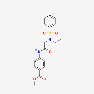 molecular formula C19H22N2O5S B5131290 methyl 4-({N-ethyl-N-[(4-methylphenyl)sulfonyl]glycyl}amino)benzoate 
