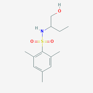 molecular formula C13H21NO3S B513130 N-[1-(hydroxymethyl)propyl]-2,4,6-trimethylbenzenesulfonamide CAS No. 942667-15-4