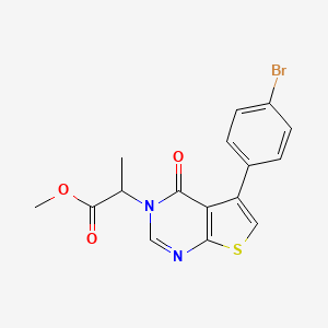molecular formula C16H13BrN2O3S B5131807 Methyl 2-[5-(4-bromophenyl)-4-oxothieno[2,3-d]pyrimidin-3-yl]propanoate 