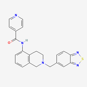 molecular formula C22H19N5OS B5131815 N-[2-(2,1,3-benzothiadiazol-5-ylmethyl)-3,4-dihydro-1H-isoquinolin-5-yl]pyridine-4-carboxamide 
