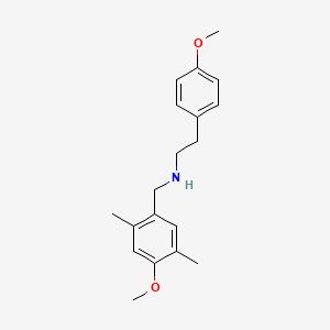 molecular formula C19H25NO2 B5132018 N-[(4-methoxy-2,5-dimethylphenyl)methyl]-2-(4-methoxyphenyl)ethanamine 