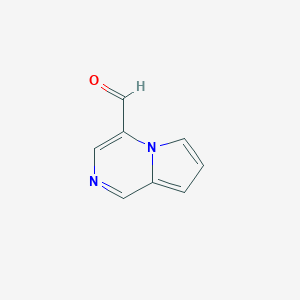 molecular formula C8H6N2O B051321 Pyrrolo[1,2-a]pyrazine-4-carbaldehyde CAS No. 116758-05-5