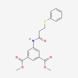 molecular formula C19H19NO5S B5132143 DIMETHYL 5-{[3-(PHENYLSULFANYL)PROPANOYL]AMINO}ISOPHTHALATE 