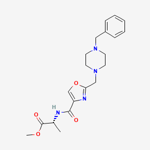 molecular formula C20H26N4O4 B5132168 methyl (2R)-2-[[2-[(4-benzylpiperazin-1-yl)methyl]-1,3-oxazole-4-carbonyl]amino]propanoate 