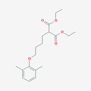 molecular formula C19H28O5 B5132361 Diethyl 2-[4-(2,6-dimethylphenoxy)butyl]propanedioate 