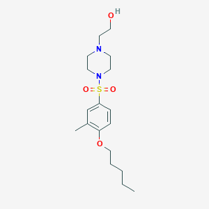 2-(4-{[3-Methyl-4-(pentyloxy)phenyl]sulfonyl}-1-piperazinyl)ethanol