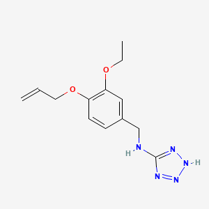 molecular formula C13H17N5O2 B5132759 N-[3-ethoxy-4-(prop-2-en-1-yloxy)benzyl]-2H-tetrazol-5-amine 