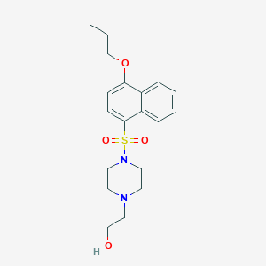 4-(2-Hydroxyethyl)-1-[(4-propoxynaphthyl)sulfonyl]piperazine