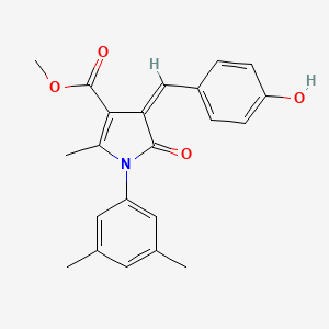 molecular formula C22H21NO4 B5132989 methyl (4Z)-1-(3,5-dimethylphenyl)-4-[(4-hydroxyphenyl)methylidene]-2-methyl-5-oxopyrrole-3-carboxylate 
