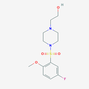 molecular formula C13H19FN2O4S B513305 2-(4-((5-Fluoro-2-methoxyphenyl)sulfonyl)piperazin-1-yl)ethanol CAS No. 941003-06-1