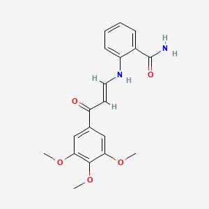 molecular formula C19H20N2O5 B5133103 2-{[(1E)-3-Oxo-3-(3,4,5-trimethoxyphenyl)prop-1-EN-1-YL]amino}benzamide 