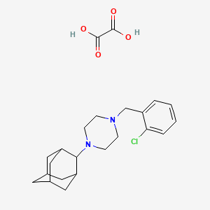 molecular formula C23H31ClN2O4 B5133232 1-(2-Adamantyl)-4-[(2-chlorophenyl)methyl]piperazine;oxalic acid 