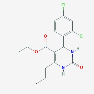 molecular formula C16H18Cl2N2O3 B5133383 ethyl 4-(2,4-dichlorophenyl)-2-oxo-6-propyl-3,4-dihydro-1H-pyrimidine-5-carboxylate 