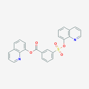 molecular formula C25H16N2O5S B5133400 Quinolin-8-yl 3-quinolin-8-yloxysulfonylbenzoate 