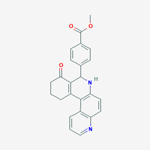 molecular formula C24H20N2O3 B5133521 METHYL 4-{9-OXO-7H,8H,9H,10H,11H,12H-CYCLOHEXA[A]4,7-PHENANTHROLIN-8-YL}BENZOATE 