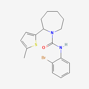 molecular formula C18H21BrN2OS B5133684 N-(2-bromophenyl)-2-(5-methylthiophen-2-yl)azepane-1-carboxamide 